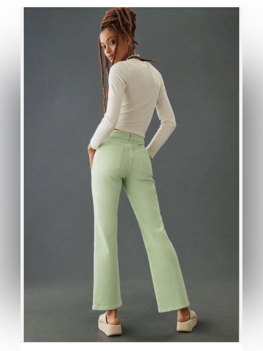 Pilcro by Anthropologie “The Yaya” style in spring green denim Size 29 / 8 - Picture 2 of 12